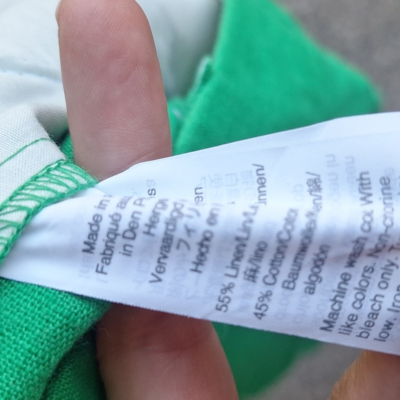 NWT 4" J. Crew Kelly Green Scalloped Hem Cotton Linen Shorts Size 10 - Picture 11 of 11